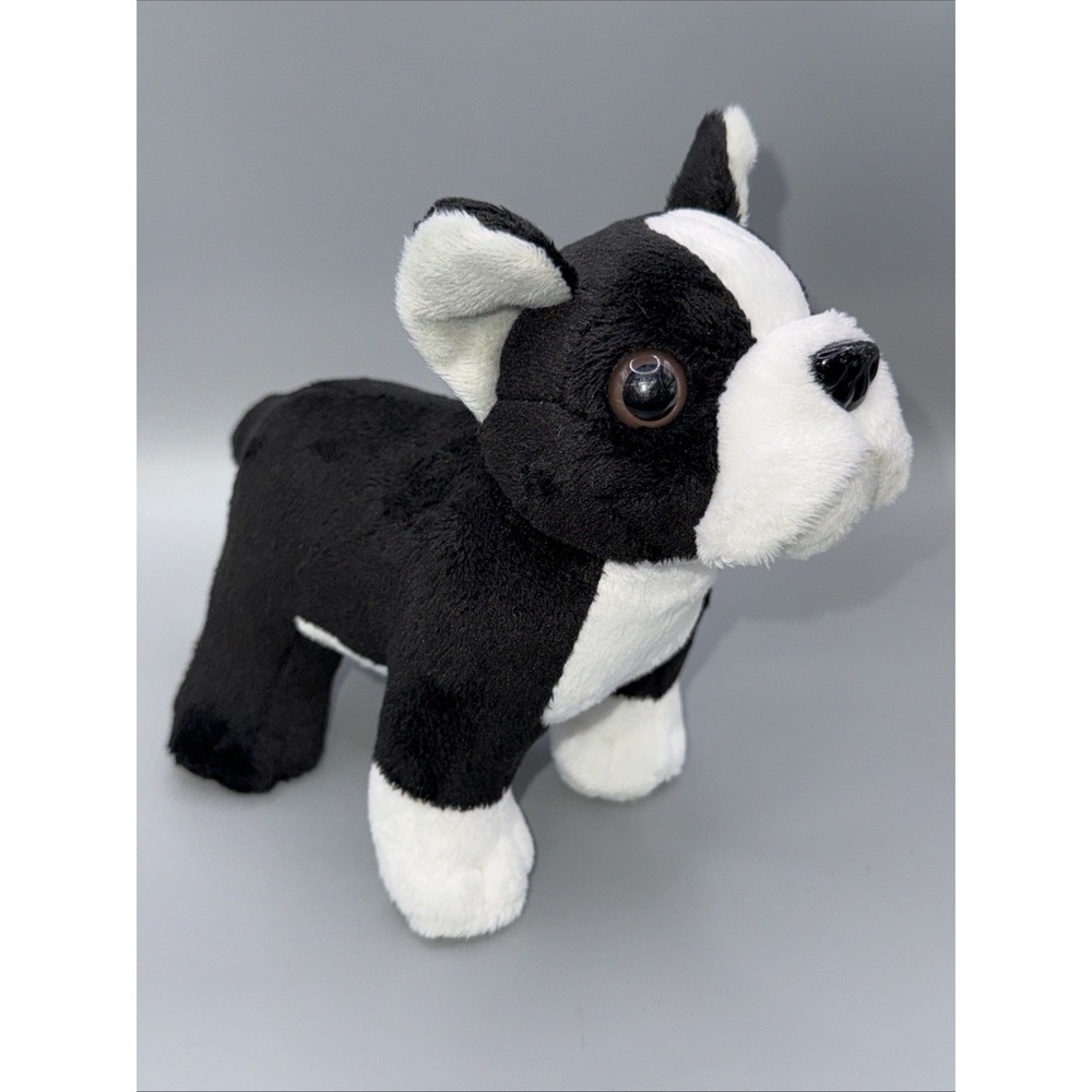 Battat Our Generation Black & White Pug Dog 7in Plush Stuffed Animal Toy